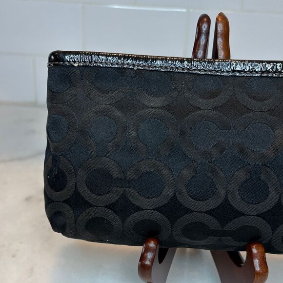 Coach Madison Horse & Carriage Op Art Signature Logo XL Wristlet - Picture 5 of 16